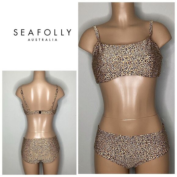 New. Seafolly animal print bikini. 10/DD. Retails $169